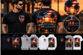 American Sunset Muscle Car front and back design preview