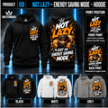 BUILT2CONQUER not lazy hoodie front and back black white grey consistent product layout