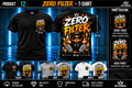Zero Filter orange teddy bear T-shirt black grey white matching branded layout