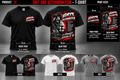 Grit and Determination T-shirt front and back black white grey mockup, 10 cm chest and 30 cm back illustrative