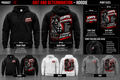 Grit and Determination hoodie front 10 cm left chest and back 30 cm wide, black white grey illustrative mockup